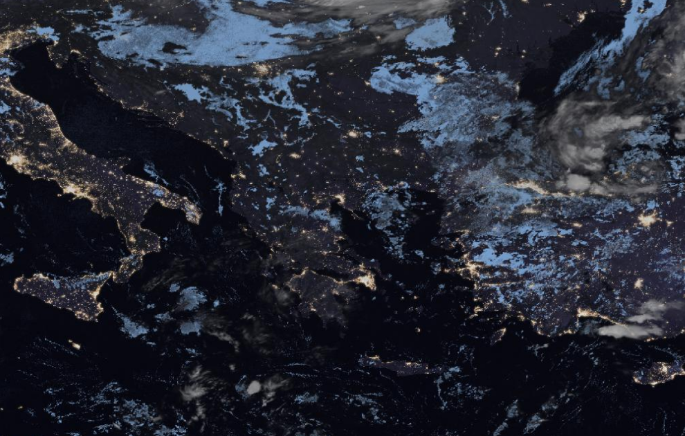 Τελευταία δορυφορική εικόνα νεφοκάλυψης