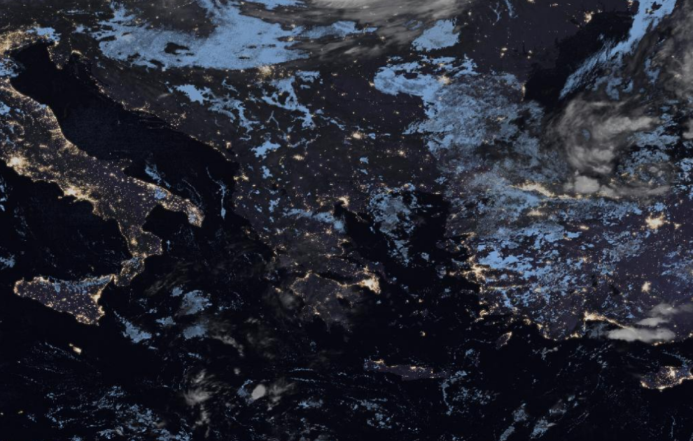 Τελευταία δορυφορική εικόνα νεφοκάλυψης