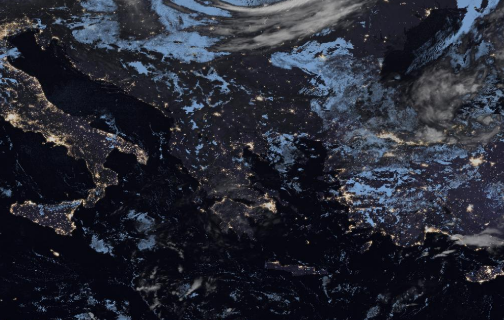 Τελευταία δορυφορική εικόνα νεφοκάλυψης