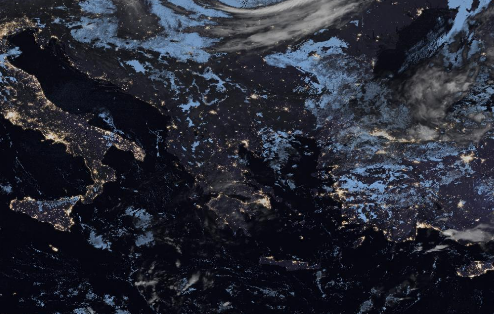 Τελευταία δορυφορική εικόνα νεφοκάλυψης