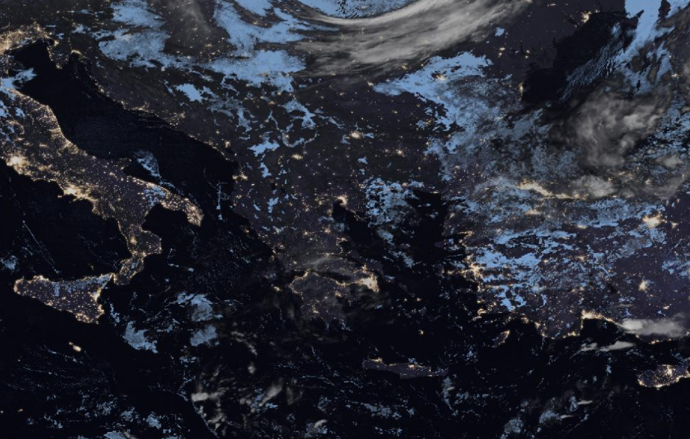 Τελευταία δορυφορική εικόνα νεφοκάλυψης