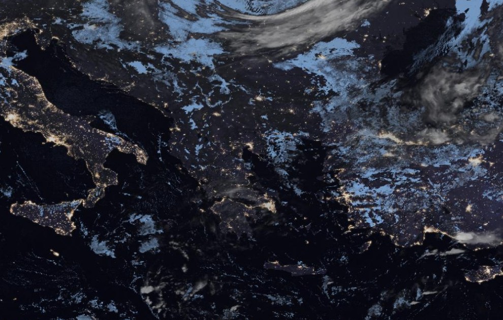 Τελευταία δορυφορική εικόνα νεφοκάλυψης