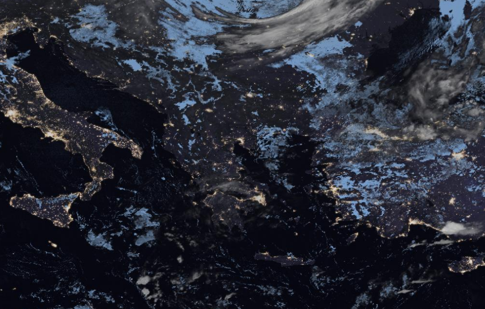 Τελευταία δορυφορική εικόνα νεφοκάλυψης