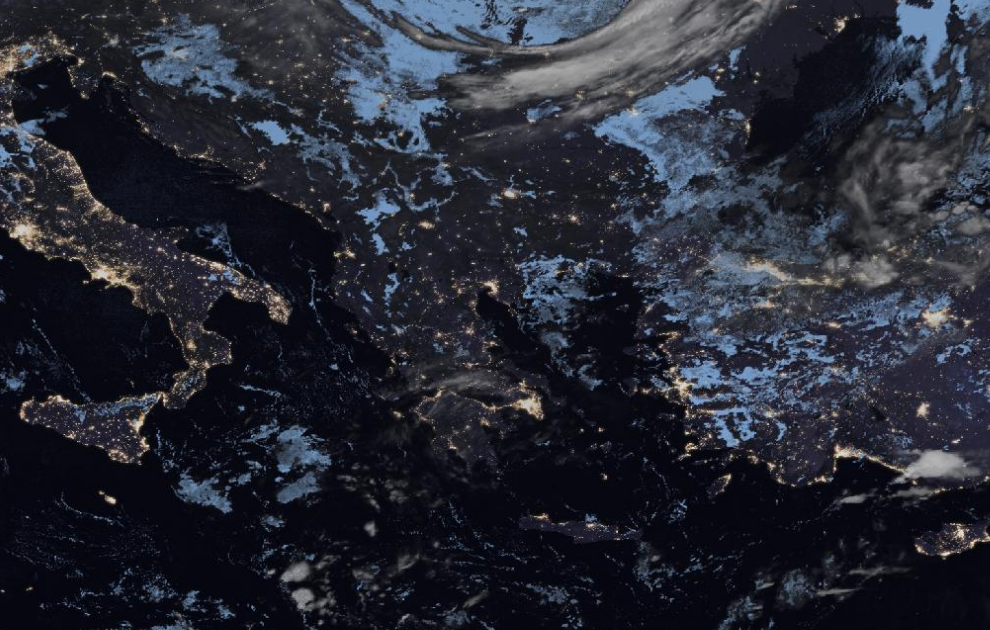 Τελευταία δορυφορική εικόνα νεφοκάλυψης