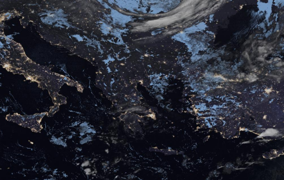 Τελευταία δορυφορική εικόνα νεφοκάλυψης