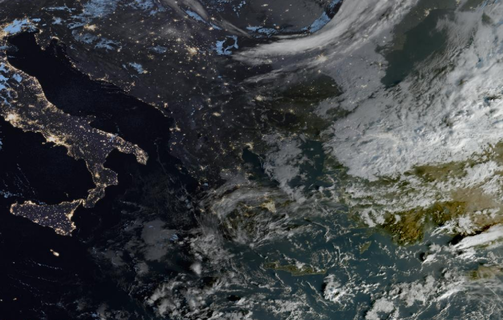 Τελευταία δορυφορική εικόνα νεφοκάλυψης