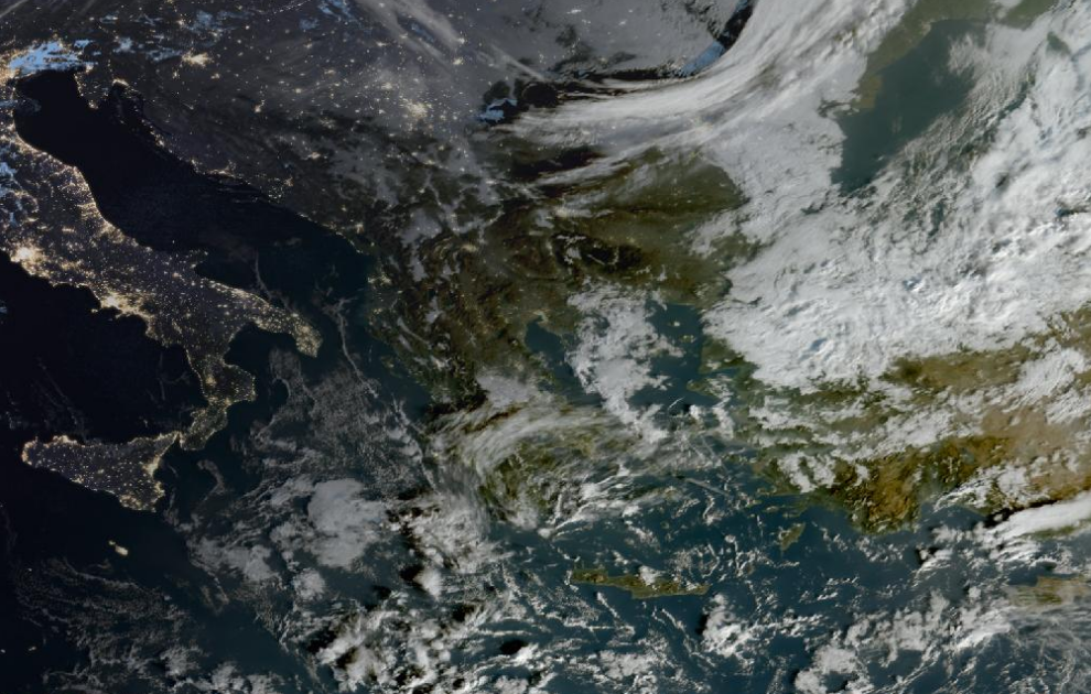 Τελευταία δορυφορική εικόνα νεφοκάλυψης