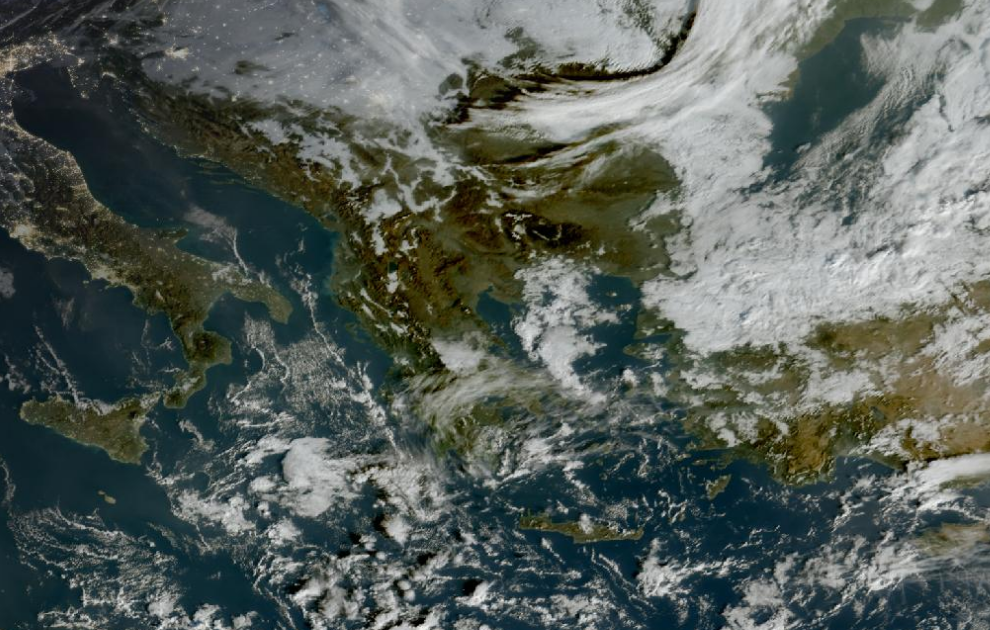 Τελευταία δορυφορική εικόνα νεφοκάλυψης