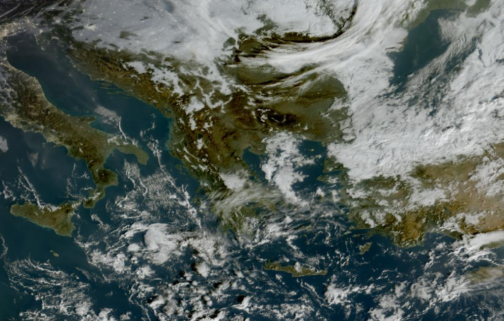 Τελευταία δορυφορική εικόνα νεφοκάλυψης