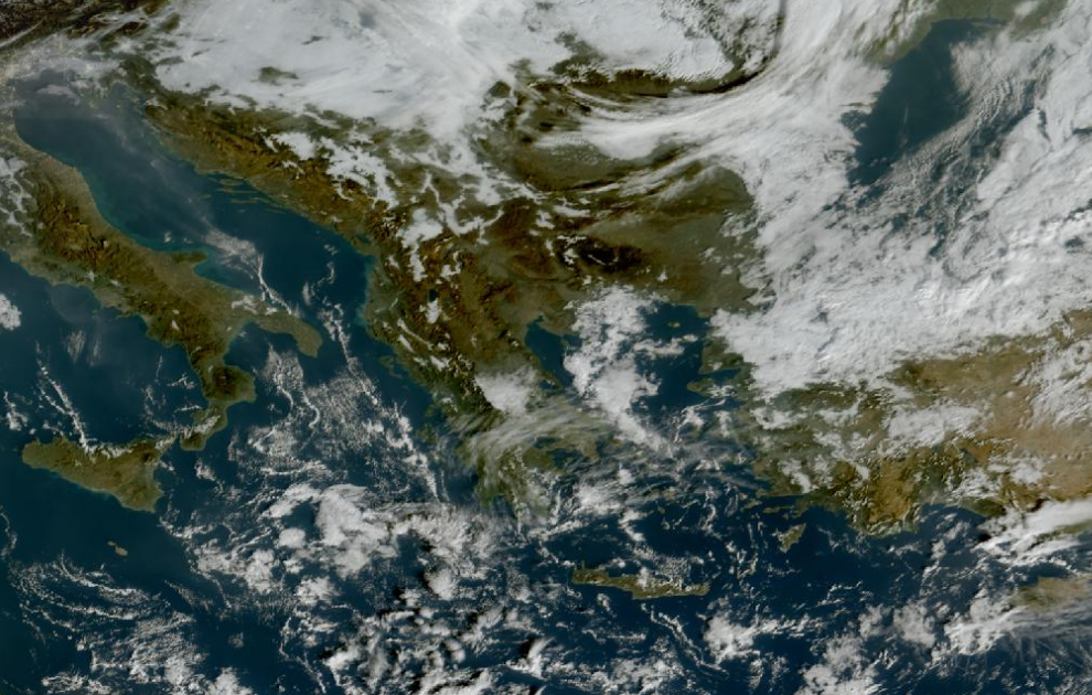 Τελευταία δορυφορική εικόνα νεφοκάλυψης