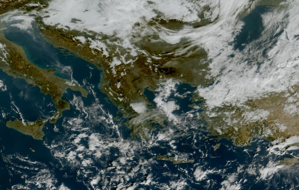 Τελευταία δορυφορική εικόνα νεφοκάλυψης