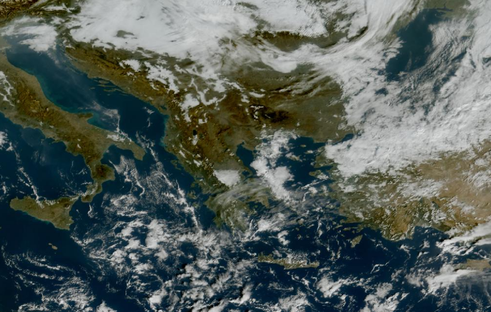 Τελευταία δορυφορική εικόνα νεφοκάλυψης