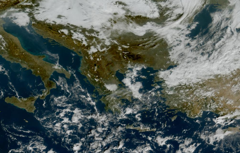 Τελευταία δορυφορική εικόνα νεφοκάλυψης