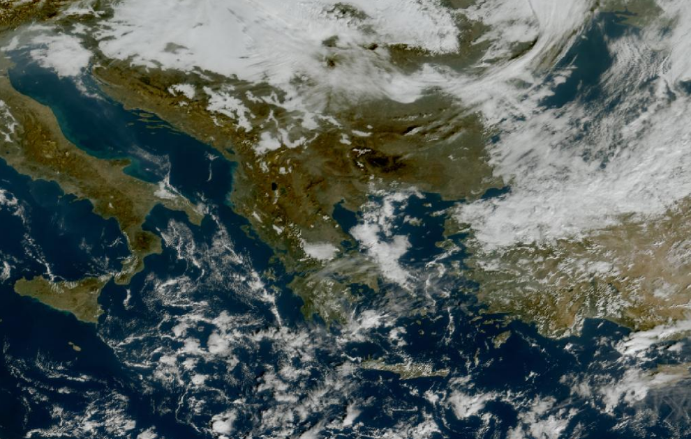 Τελευταία δορυφορική εικόνα νεφοκάλυψης