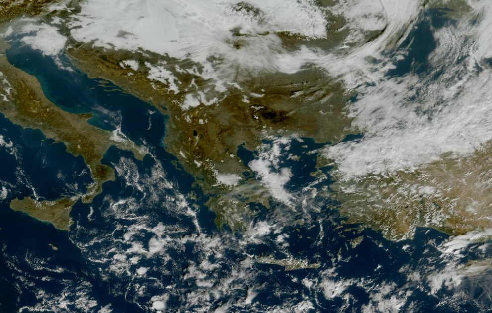 Τελευταία δορυφορική εικόνα νεφοκάλυψης