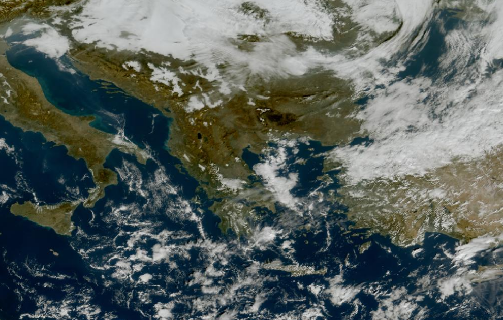 Τελευταία δορυφορική εικόνα νεφοκάλυψης