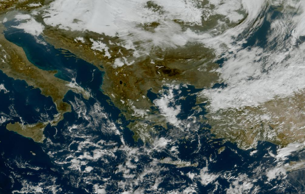 Τελευταία δορυφορική εικόνα νεφοκάλυψης