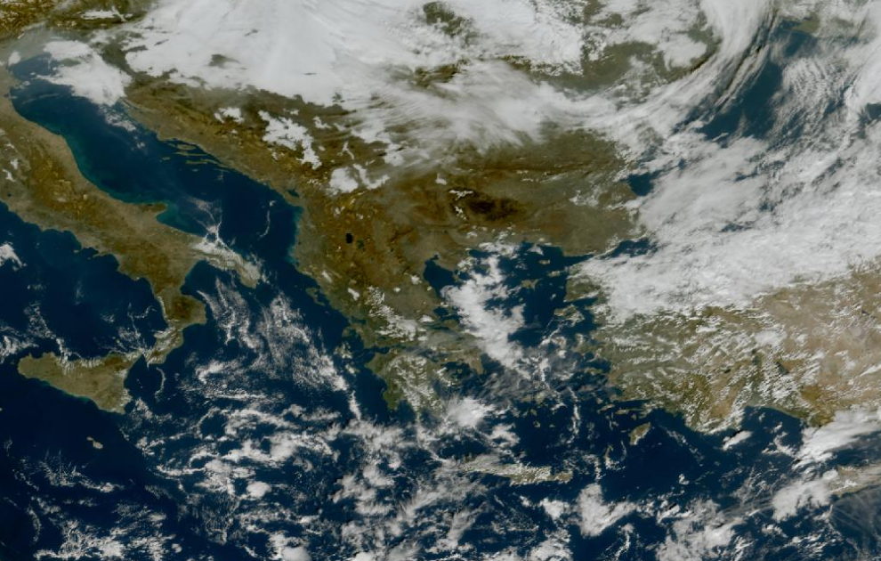 Τελευταία δορυφορική εικόνα νεφοκάλυψης