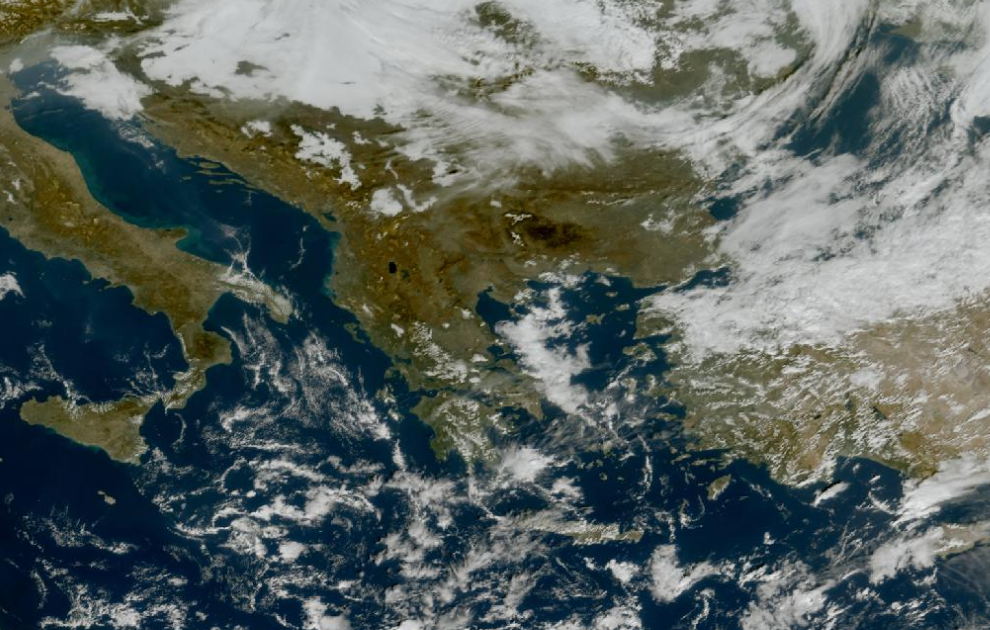 Τελευταία δορυφορική εικόνα νεφοκάλυψης