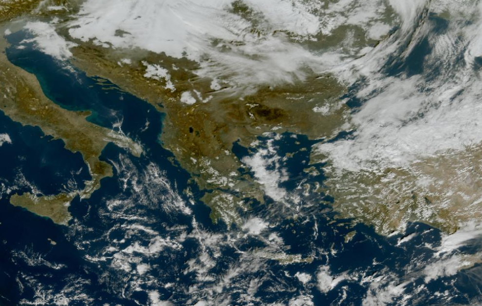 Τελευταία δορυφορική εικόνα νεφοκάλυψης