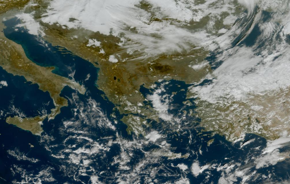 Τελευταία δορυφορική εικόνα νεφοκάλυψης