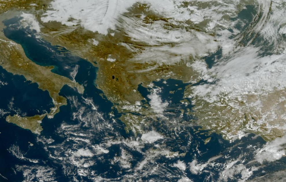 Τελευταία δορυφορική εικόνα νεφοκάλυψης