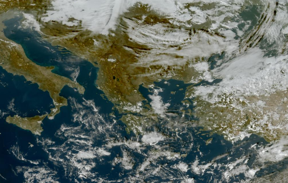 Τελευταία δορυφορική εικόνα νεφοκάλυψης