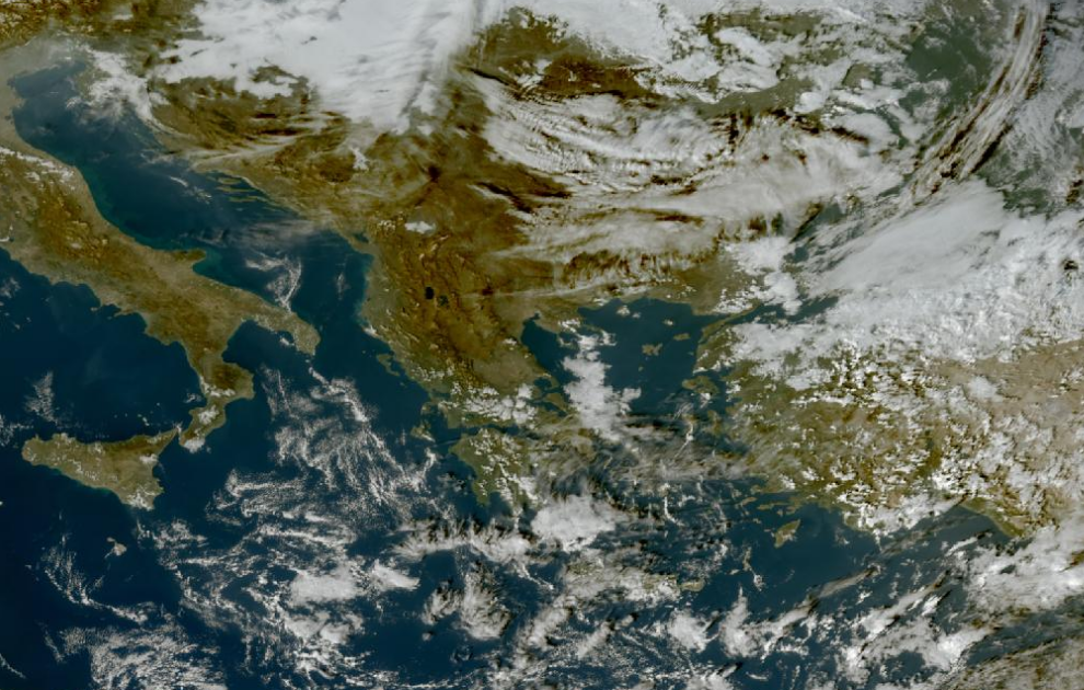 Τελευταία δορυφορική εικόνα νεφοκάλυψης