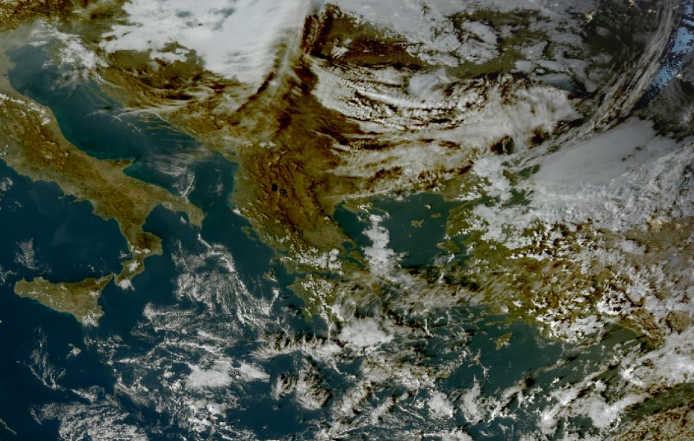 Τελευταία δορυφορική εικόνα νεφοκάλυψης