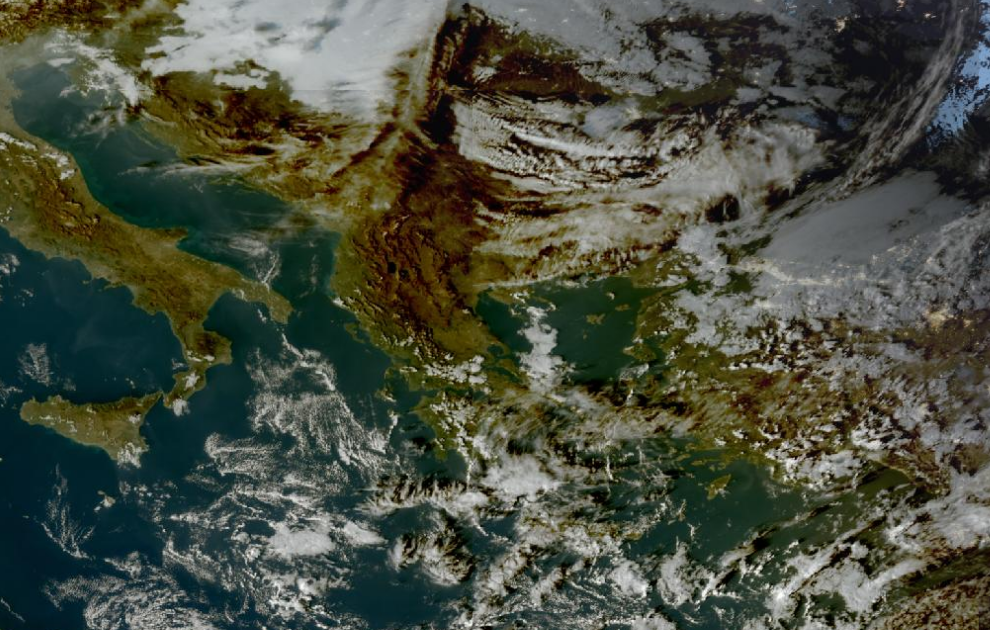 Τελευταία δορυφορική εικόνα νεφοκάλυψης