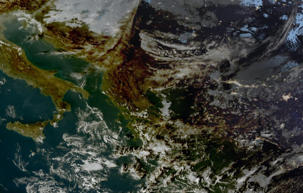 Τελευταία δορυφορική εικόνα νεφοκάλυψης