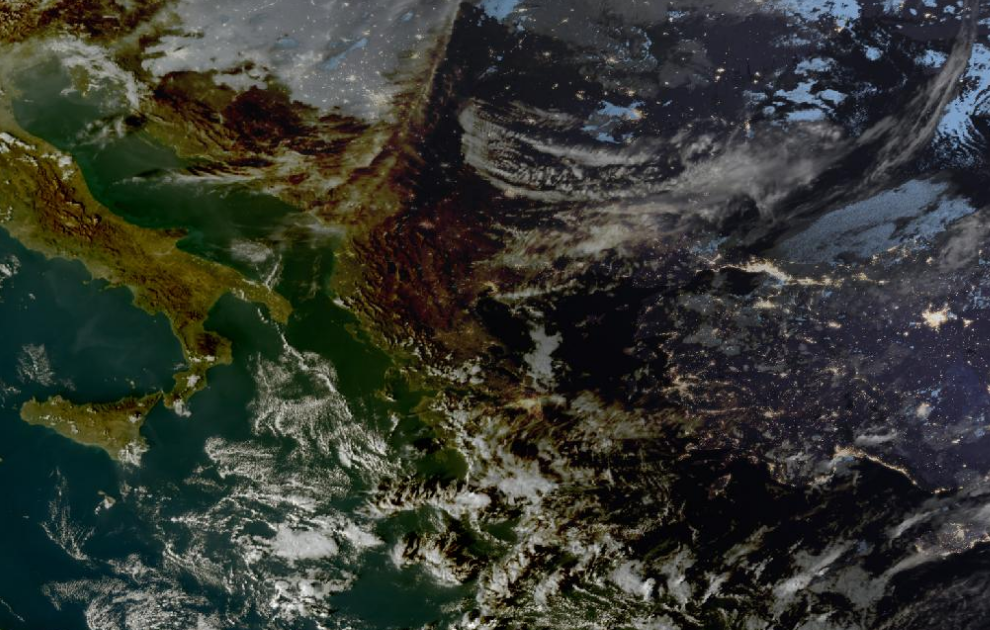 Τελευταία δορυφορική εικόνα νεφοκάλυψης