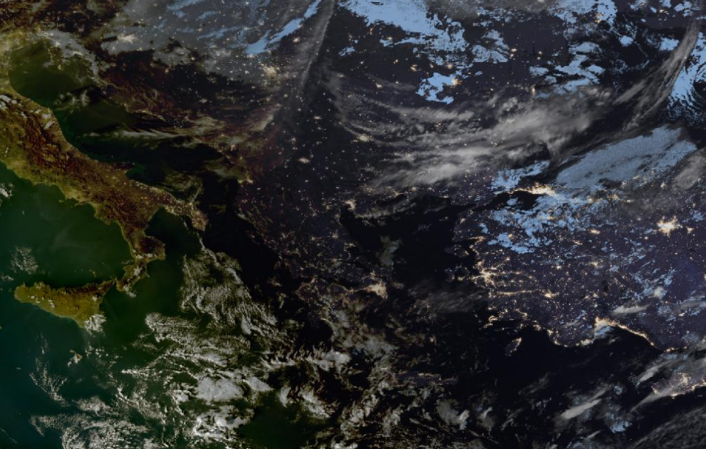 Τελευταία δορυφορική εικόνα νεφοκάλυψης