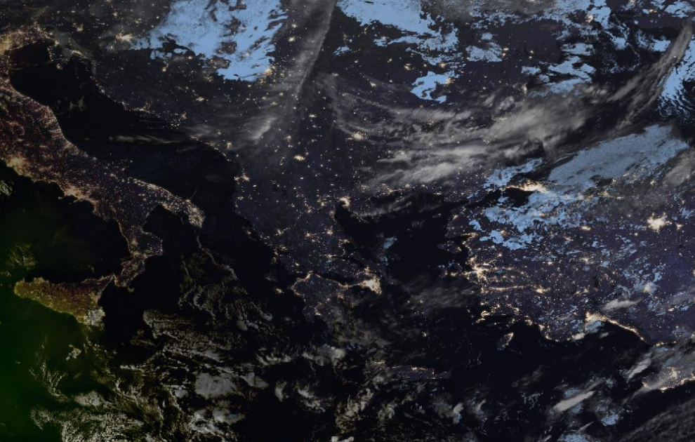 Τελευταία δορυφορική εικόνα νεφοκάλυψης