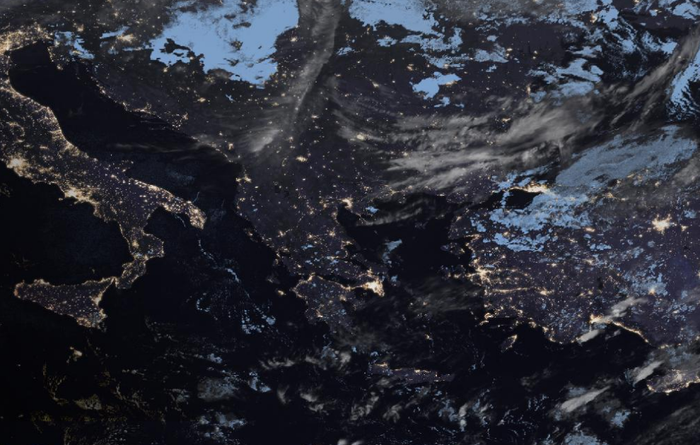 Τελευταία δορυφορική εικόνα νεφοκάλυψης