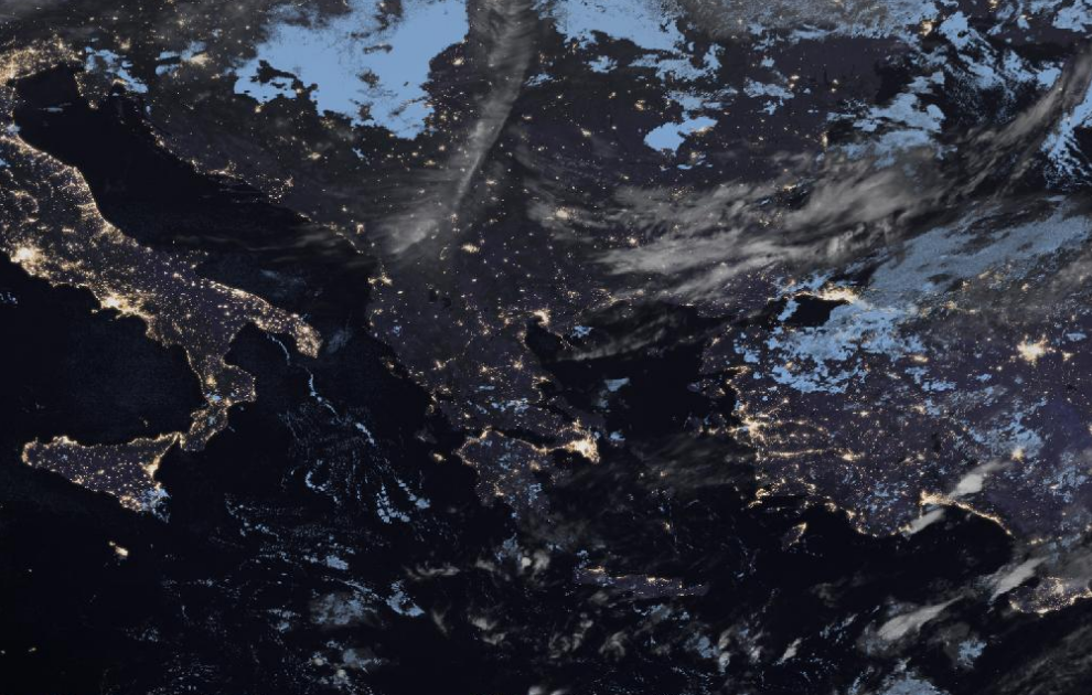 Τελευταία δορυφορική εικόνα νεφοκάλυψης