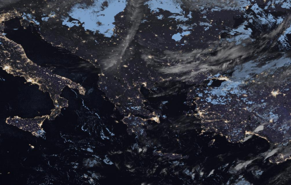 Τελευταία δορυφορική εικόνα νεφοκάλυψης