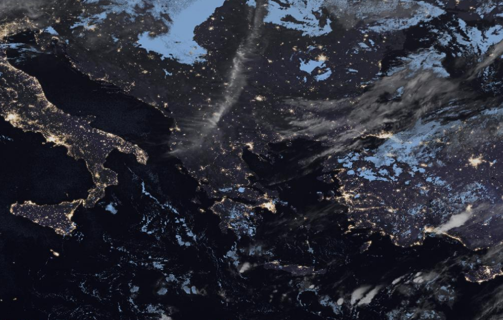 Τελευταία δορυφορική εικόνα νεφοκάλυψης