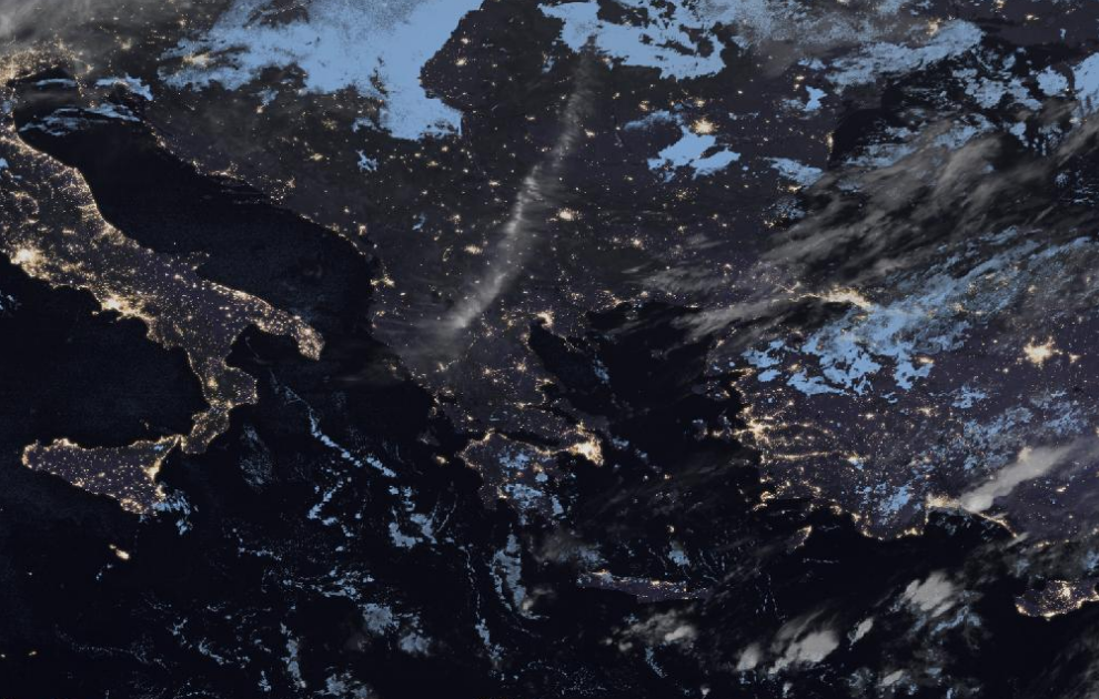 Τελευταία δορυφορική εικόνα νεφοκάλυψης