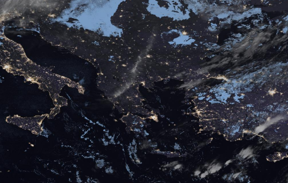 Τελευταία δορυφορική εικόνα νεφοκάλυψης