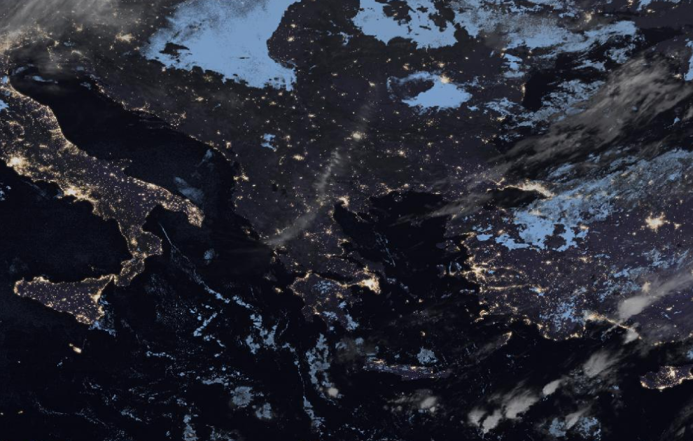 Τελευταία δορυφορική εικόνα νεφοκάλυψης