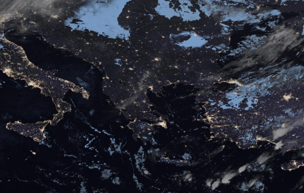 Τελευταία δορυφορική εικόνα νεφοκάλυψης