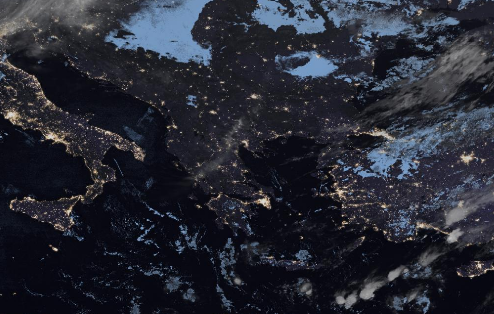 Τελευταία δορυφορική εικόνα νεφοκάλυψης