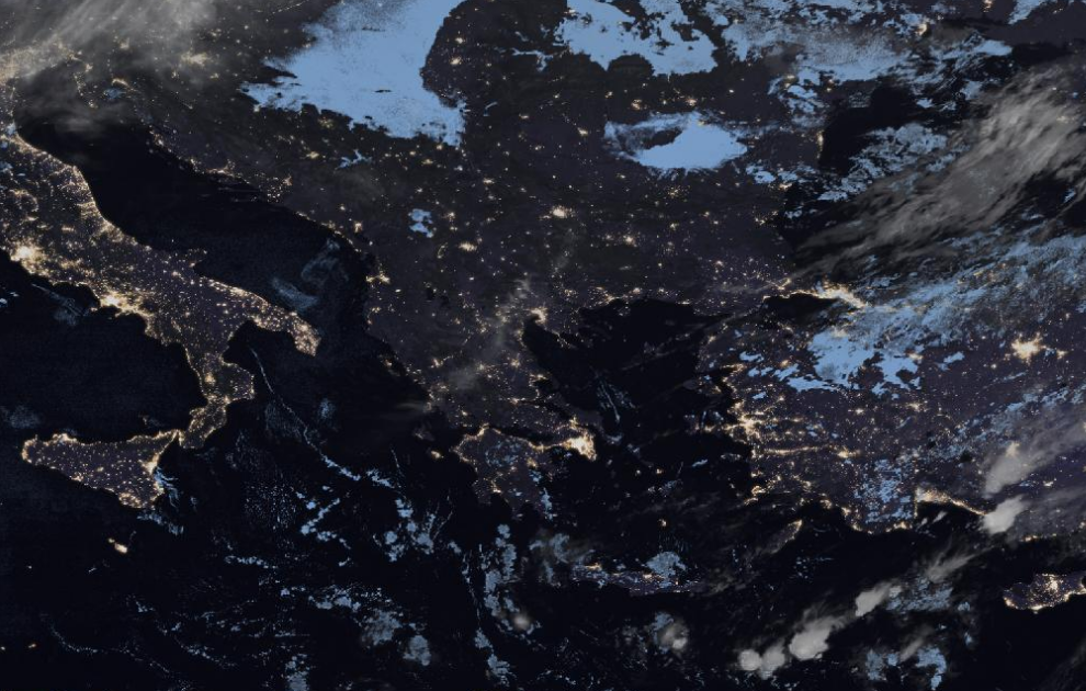 Τελευταία δορυφορική εικόνα νεφοκάλυψης