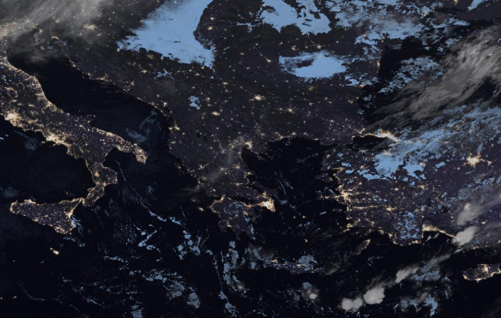 Τελευταία δορυφορική εικόνα νεφοκάλυψης