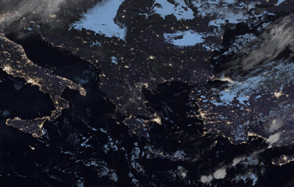 Τελευταία δορυφορική εικόνα νεφοκάλυψης