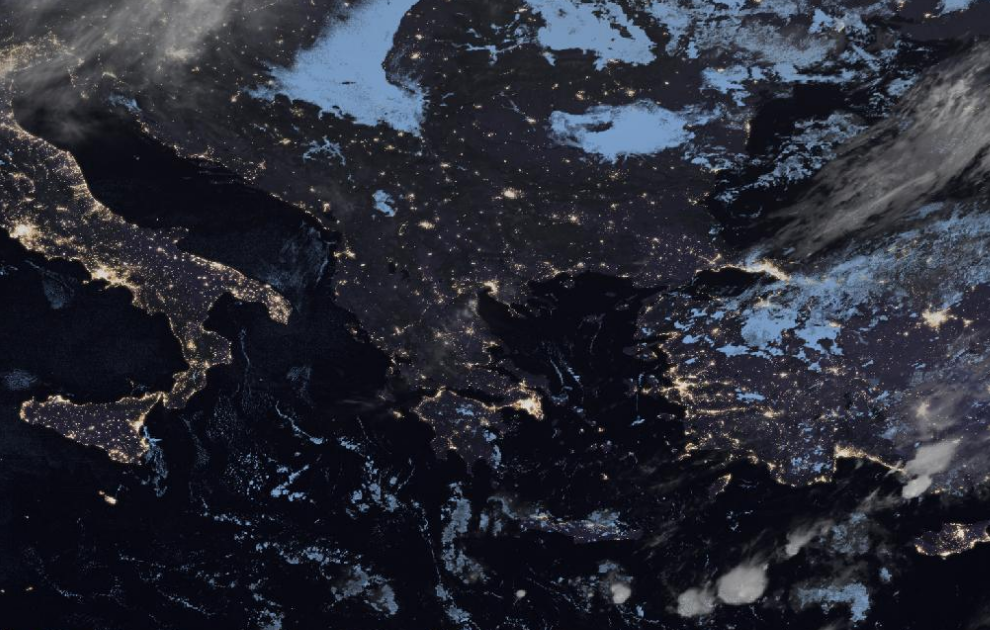 Τελευταία δορυφορική εικόνα νεφοκάλυψης