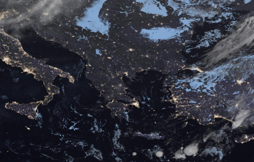 Τελευταία δορυφορική εικόνα νεφοκάλυψης