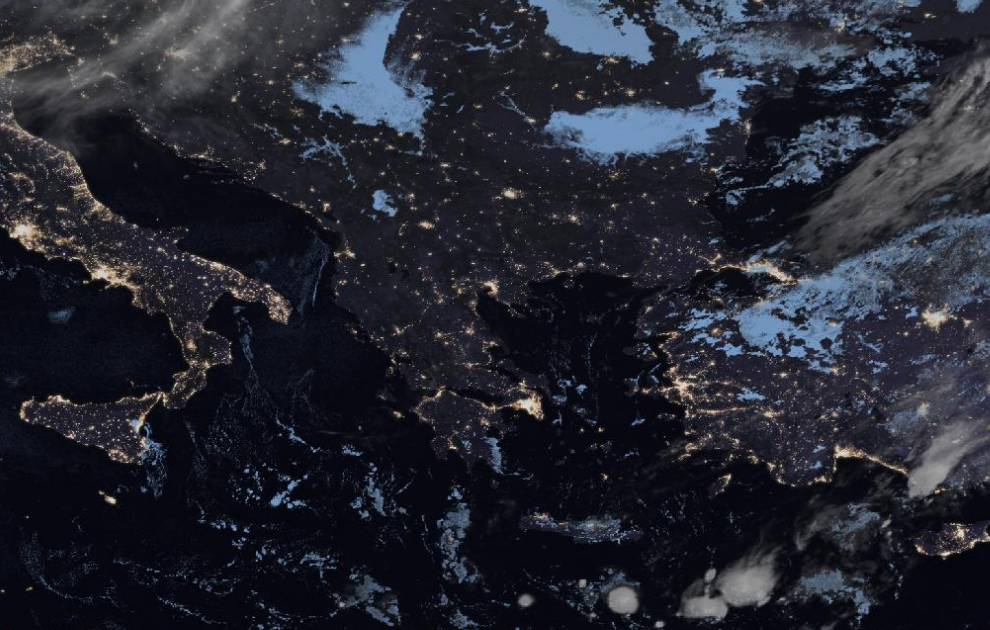 Τελευταία δορυφορική εικόνα νεφοκάλυψης