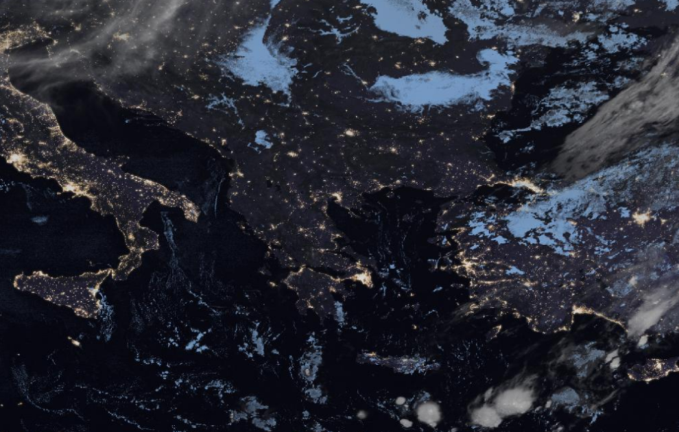 Τελευταία δορυφορική εικόνα νεφοκάλυψης